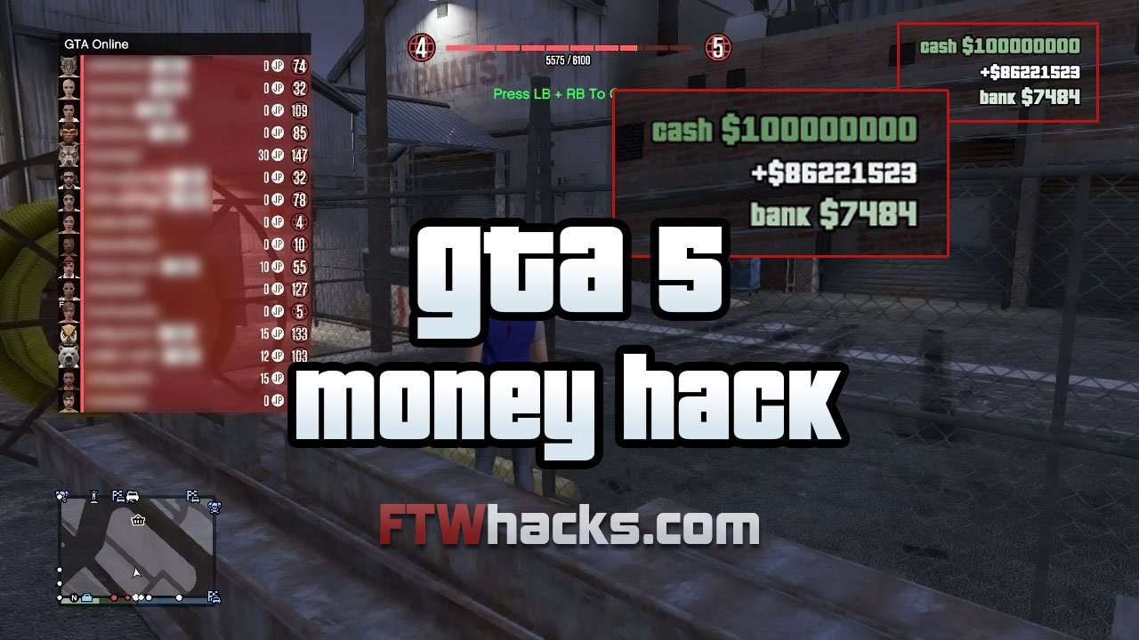 GTA V Online Money Hack - Grand Theft Auto 5 - FTW Hacks - 1280 x 720 jpeg 158kB